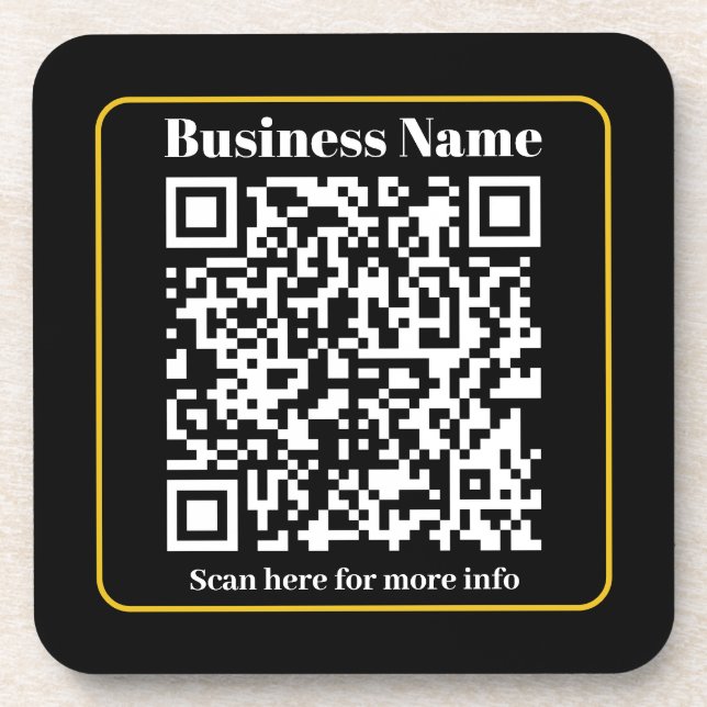 Dessous-de-verre Créer un code QR d'entreprise instantanément scann (Devant)