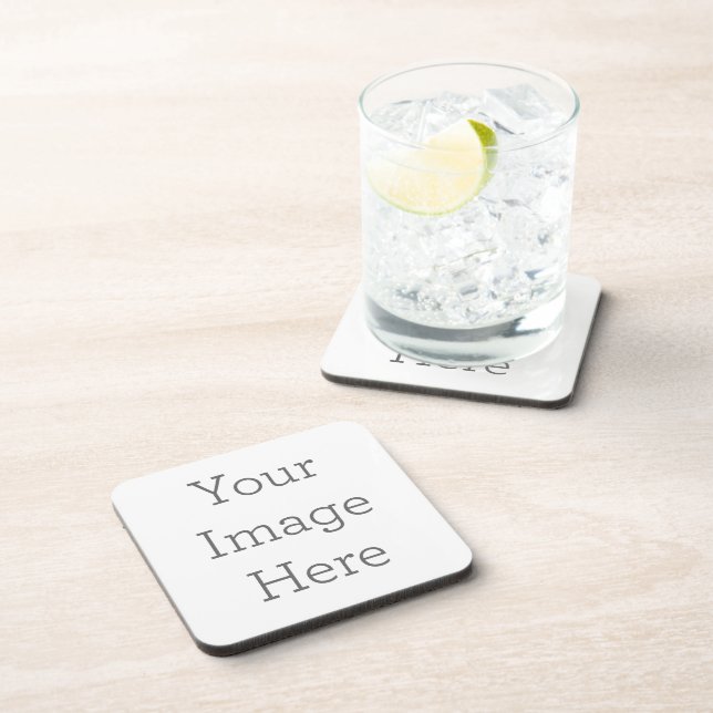 Dessous de verres en plastique dur avec base en liège. set de 6 (Côté Droit)