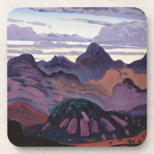 Dessous-de-verre Crépuscule profond, Pyrénées, c.1912-13 (huile