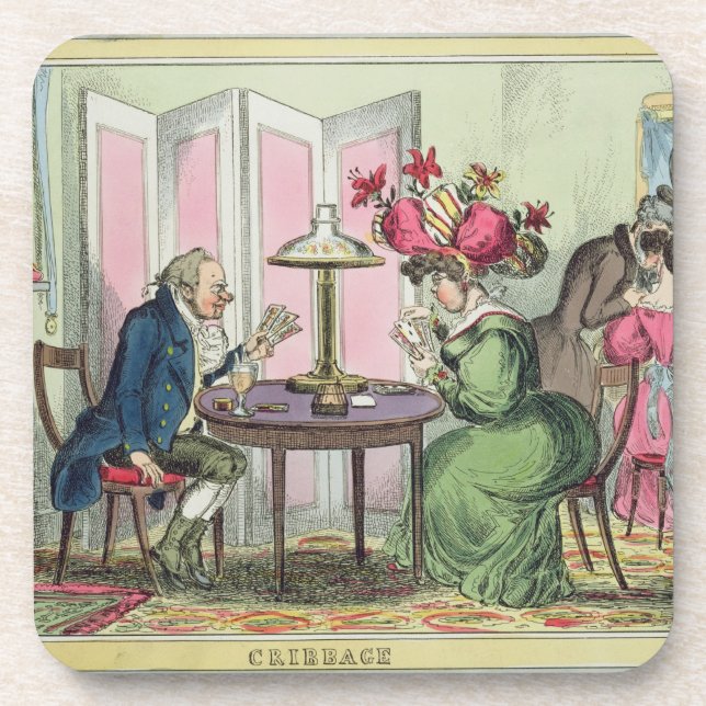 Dessous-de-verre Cribbage, édité par Thomas McLean, Londres (colo (Devant)
