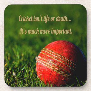 Dessous-de-verre Cricket Red Ball drôle Motivation