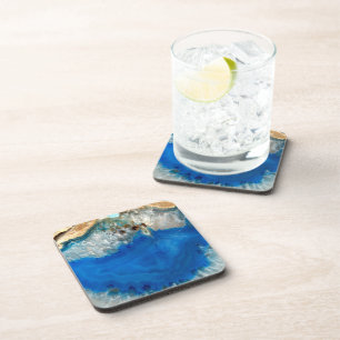 Dessous-de-verre cristal bleu