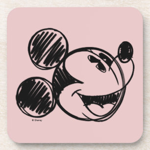 Dessous-de-verre Croquis de tête de Mickey Mouse