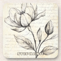 Croquis floral rustique avec calligraphie - âge (4