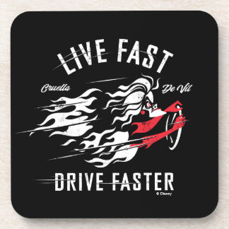 Dessous-de-verre Cruella De Vil | Live Fast Drive Plus rapide