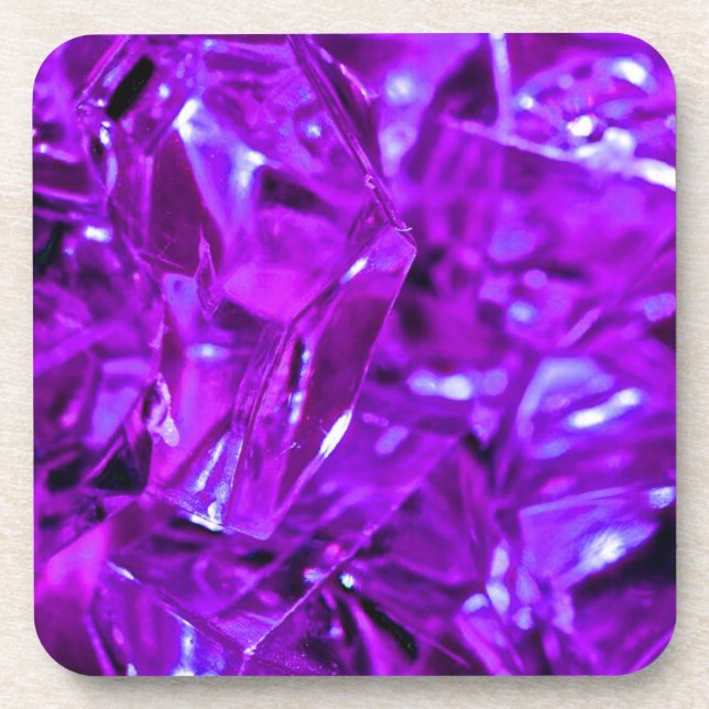 Dessous-de-verre Crystal Amethyst Purple Gemstone (Devant)