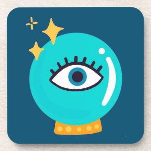 Dessous-de-verre Curieux oeil à bille de cristal magique
