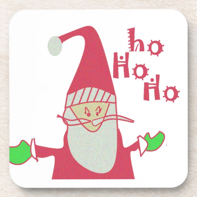 Dessous-de-verre Cute Cartoon Mouse Collection Père Noël. (Devant)