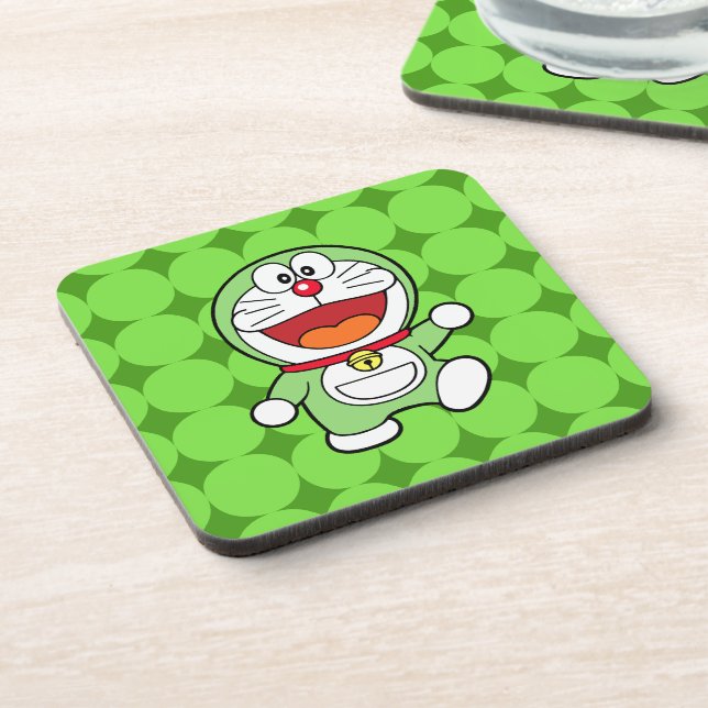 Dessous-de-verre Cute Green Mini Doraemon Anime (Côté gauche)