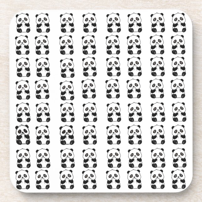Dessous-de-verre Cute Panda Biting (Devant)