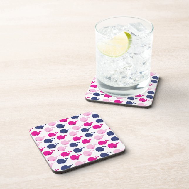 Dessous-de-verre Cute Whales, Pattern of Whales, Sea Animals (Côté Droit)