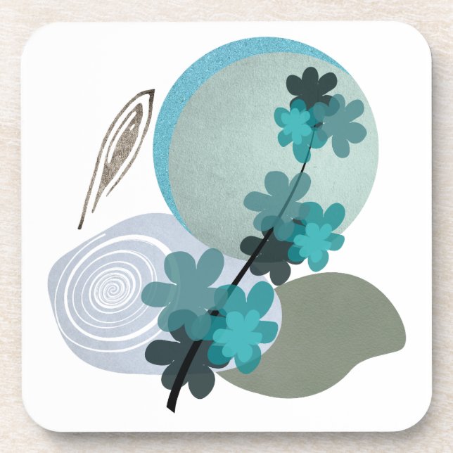 Dessous-de-verre Cyan Boho (Devant)