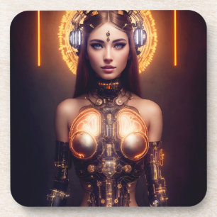 DESSOUS-DE-VERRE CYBORG ROBOT DE VENUS GLOWING