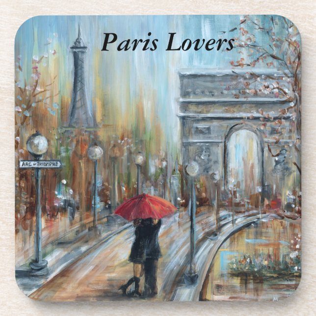 Dessous de verre d'amants de Paris (Devant)