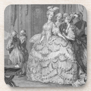 Dessous-de-verre Dame de honneur de la Reine, gravée par P.A. Mart