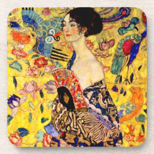 Dessous-de-verre Dame Gustav Klimt avec ventilateur