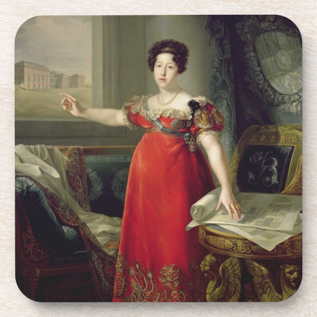 Dessous-de-verre Dame Maria Isabel de Braganza, 1829 de la Reine (Devant)