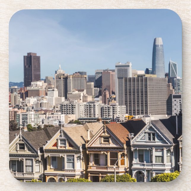 Dessous-de-verre Dames peintes maisons victoriennes à San Francisco (Devant)