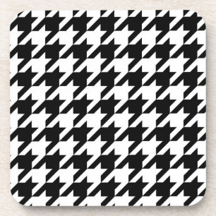 Dessous-de-verre Damier pied-de-poule noir et blanc