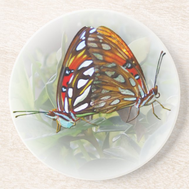 Dessous de verre d'amour papillon (Devant)