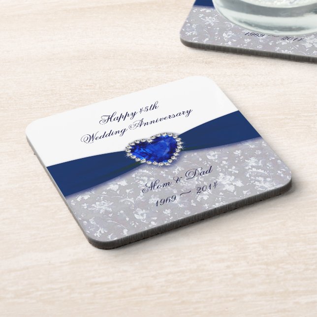 Dessous de verre d'anniversaire de mariage de (Côté gauche)