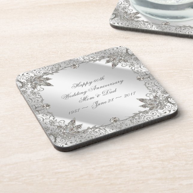 Dessous de verre d'anniversaire de mariage de (Côté gauche)