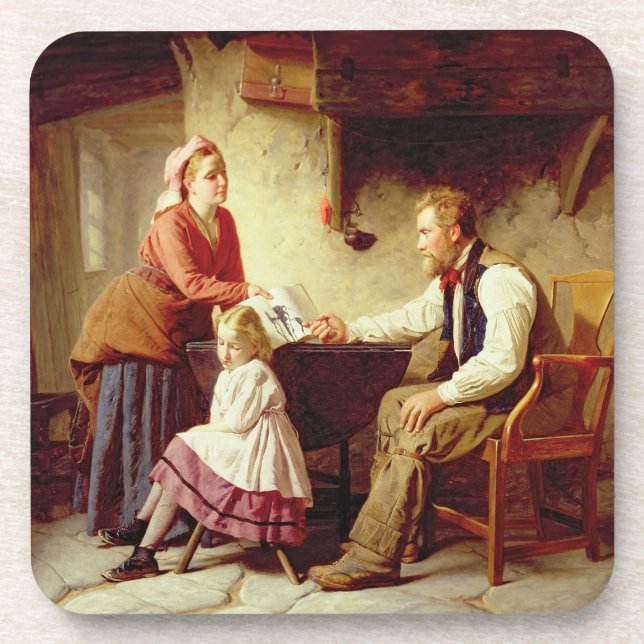 Dessous-de-verre Dans le déshonneur, 1875 (huile sur la toile) (Devant)