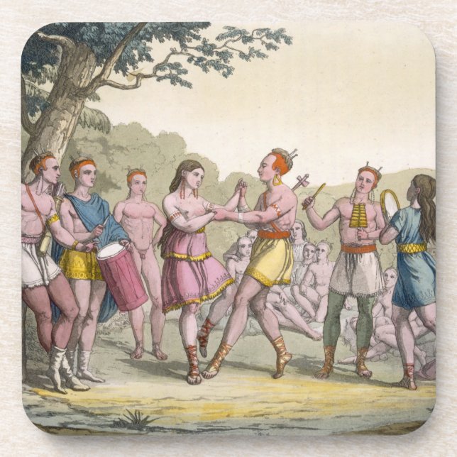 Dessous-de-verre Danse indienne canadienne le soir (engra de (Devant)