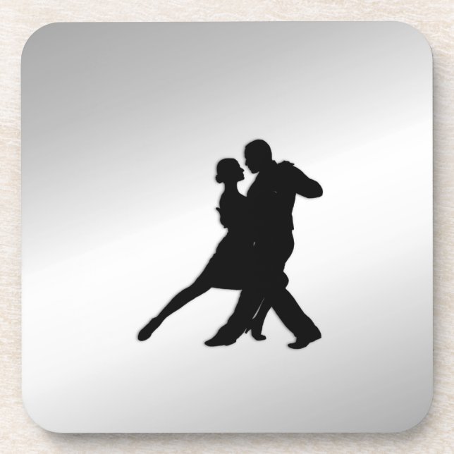Dessous-de-verre Danseurs de tango Silhouette (Devant)
