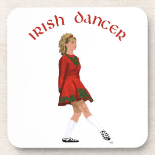 Dessous-de-verre Danseuse Irlandaise en Soft Shoe en Rouge