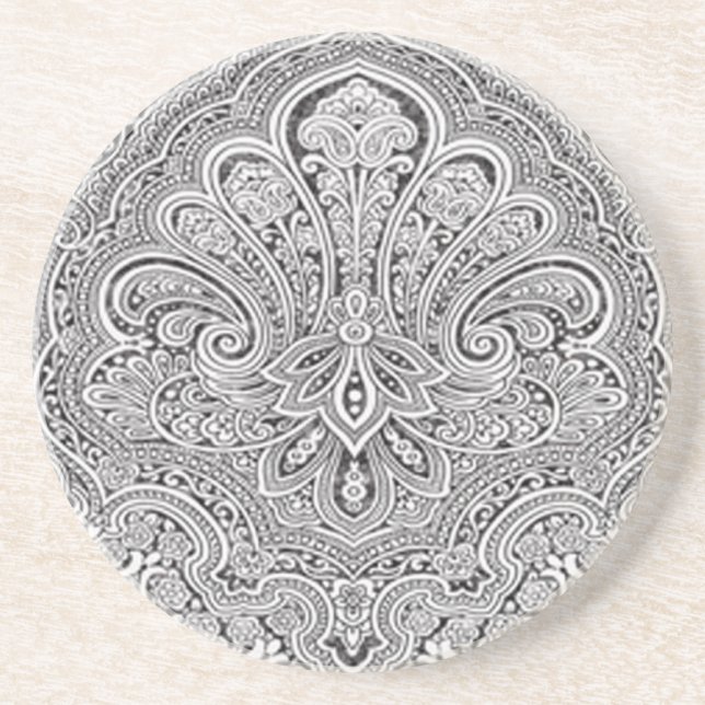 Dessous de verre d'art Paisley (Devant)