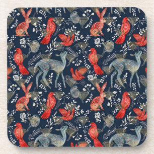 Dessous de verre d'art populaire avec diamants Fau