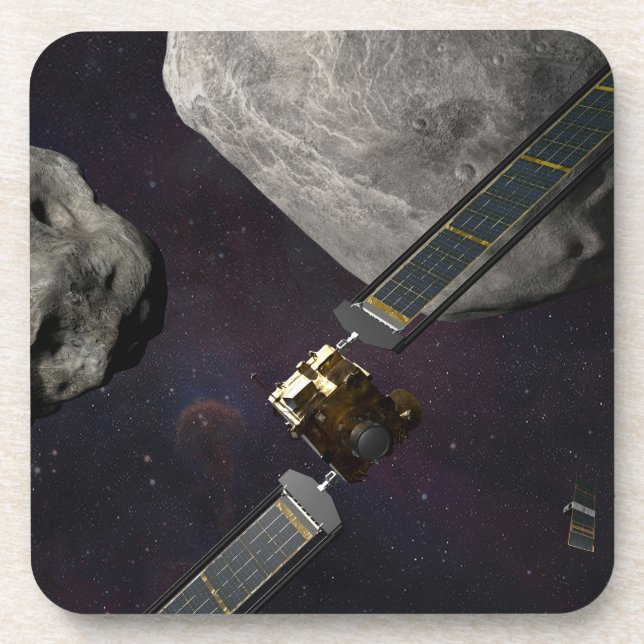 Dessous-de-verre Dart Spacecraft Et Le Liciacube Avant Impact (Devant)