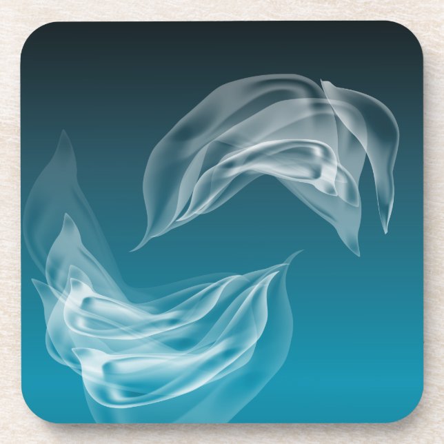 Dessous-de-verre Dauphins Abstraits en jeu (Devant)