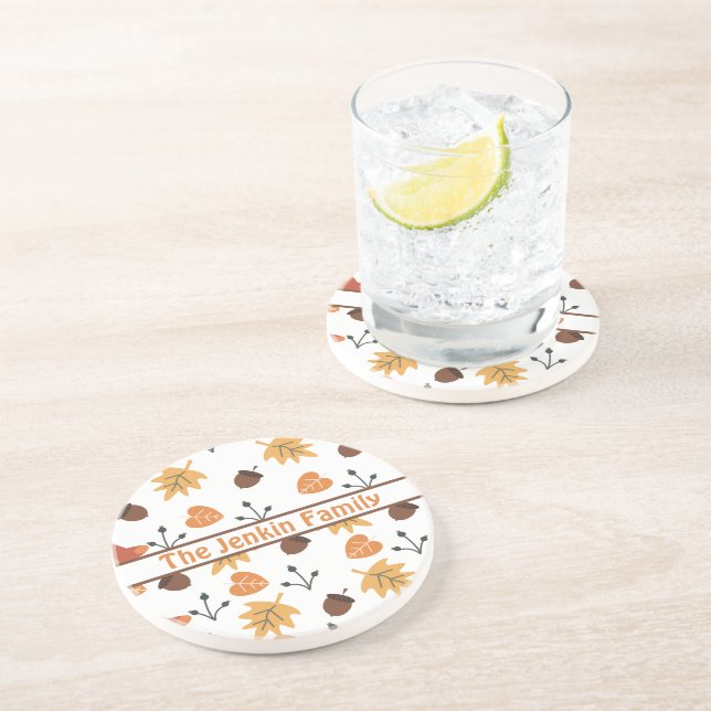 Dessous de verre d'automne personnalisé (Côté)