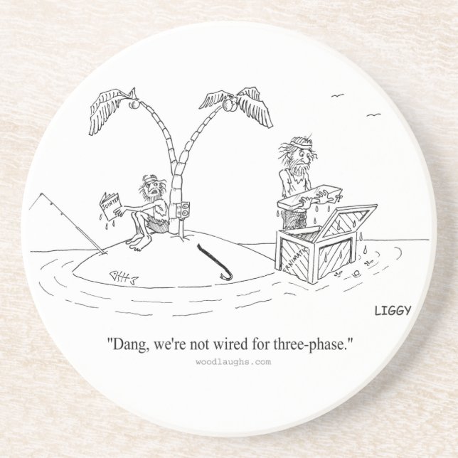 Dessous de verre de bande dessinée d'île (Devant)