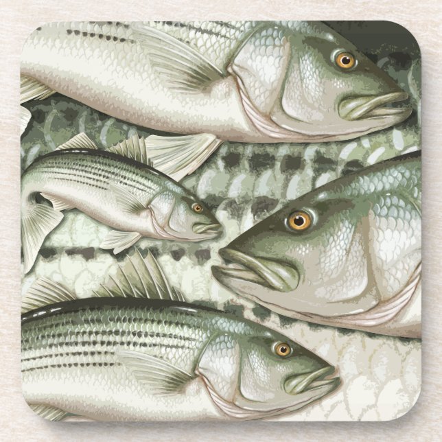 Dessous de verre de bar d'Amérique (Striper) (Devant)