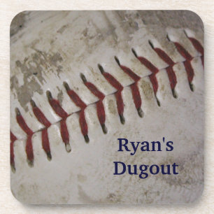 Dessous de verre de baseball de Grunge personnalis