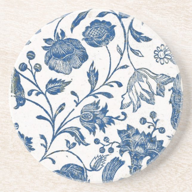 Dessous de verre de bleu de Toile (Devant)