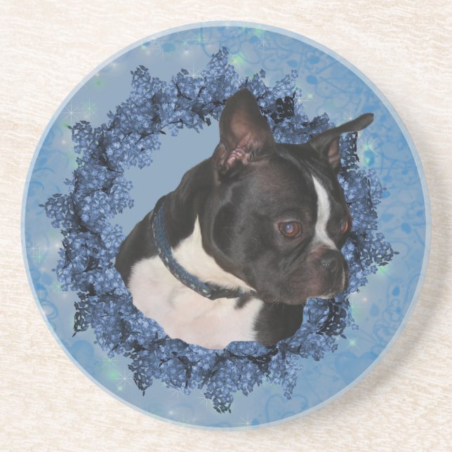 Dessous de verre de boisson de Boston Terrier Dog (Devant)