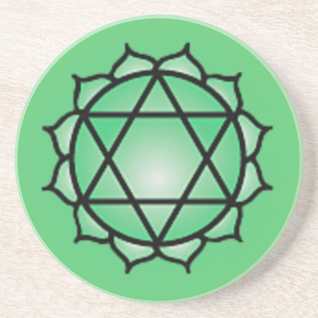 Dessous de verre de boisson Heart Chakra Sandstone (Devant)