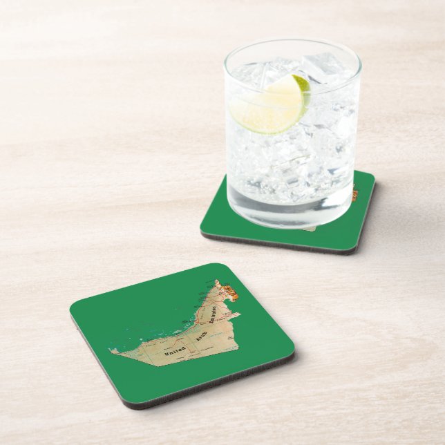 Dessous de verre de carte des Émirats arabes unis (Côté Droit)