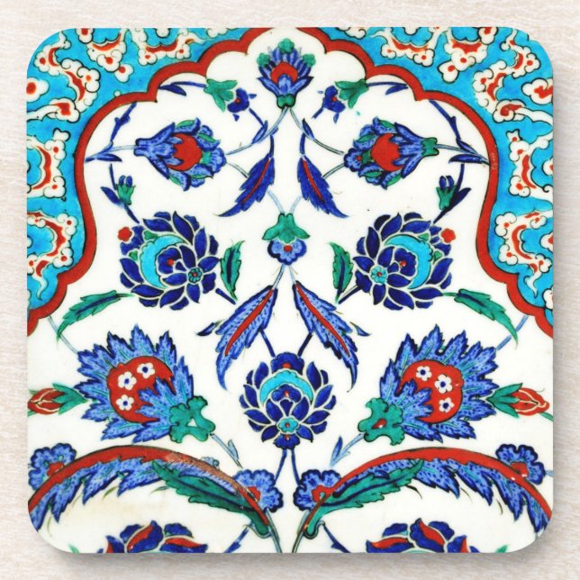 dessous de verre de céramique d'iznik (Devant)