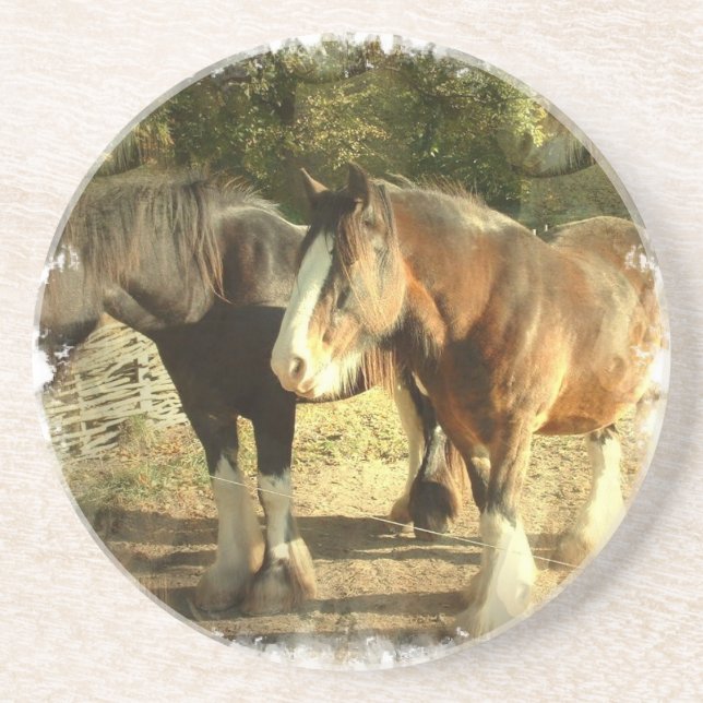 Dessous de verre de cheval de trait (Devant)