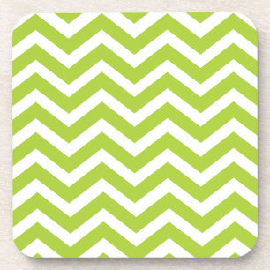 Dessous de verre de Chevron de vert de chaux
