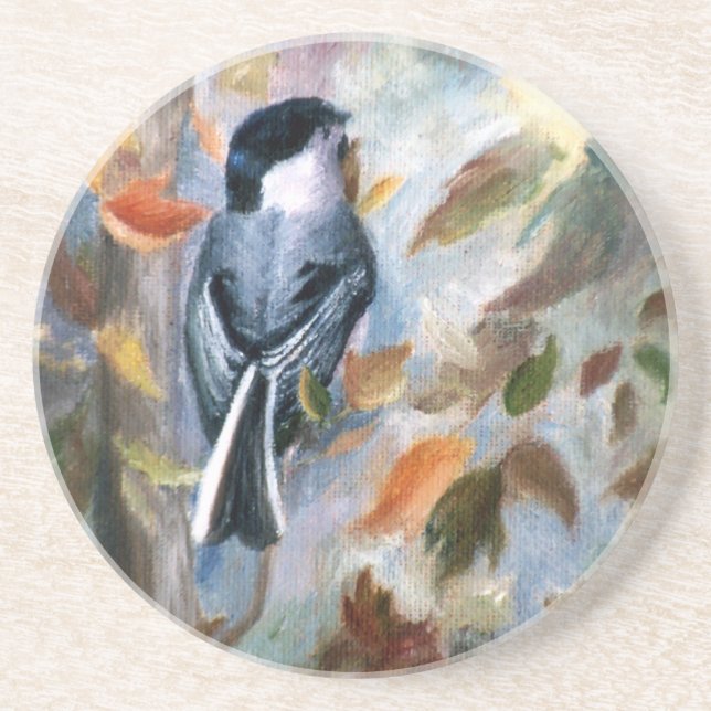 Dessous de verre de Chickadee en automne (Devant)