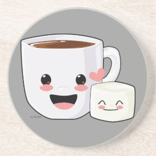 Dessous de verre de chocolat chaud et de guimauve