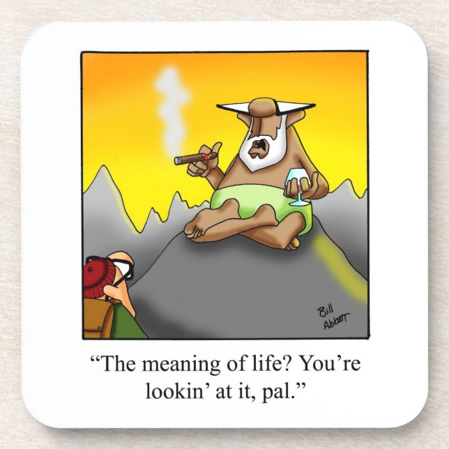 Dessous de verre De Cigar Et Ecosse Humour (Devant)