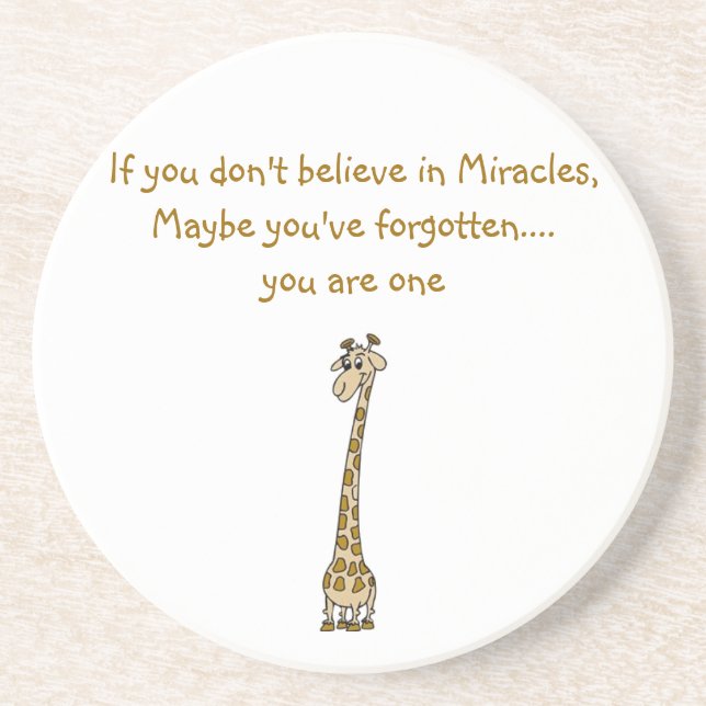 Dessous de verre de citation de miracle (Devant)