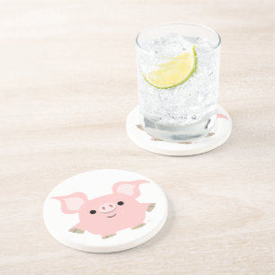 Dessous de verre de cochon de dessin très court